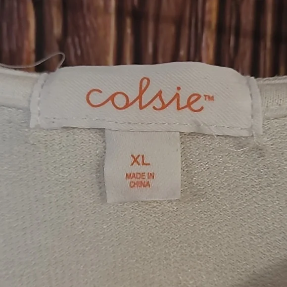 Colsie Blue and Tan Tie-Dye Sweatshirt - Picture 2 of 3